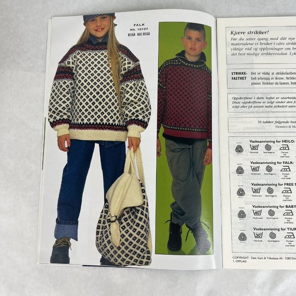 Dale Of Norway Dale Barn Knitting Pattern Book Kids Teen 2 to 12 NR 101 DaleGarn - Picture 6 of 14